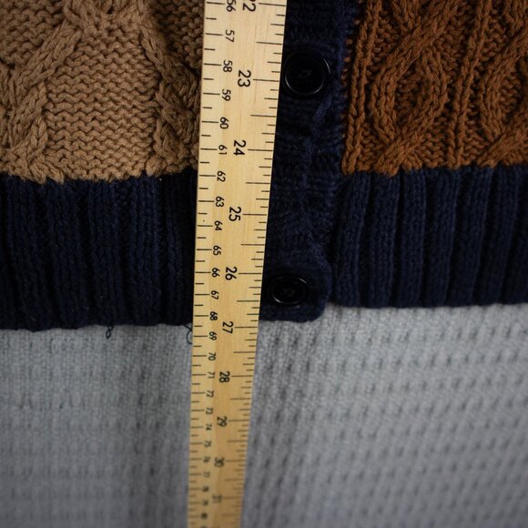 Braemar by Jeremy Scott Patchwork Knit Cardigan Medium - Picture 4 of 7